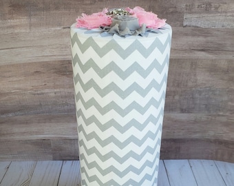 Headband holder, baby headband holder, fabric covered headband holder, Room Accessory, nursery accessory, gray chevron, headband storage