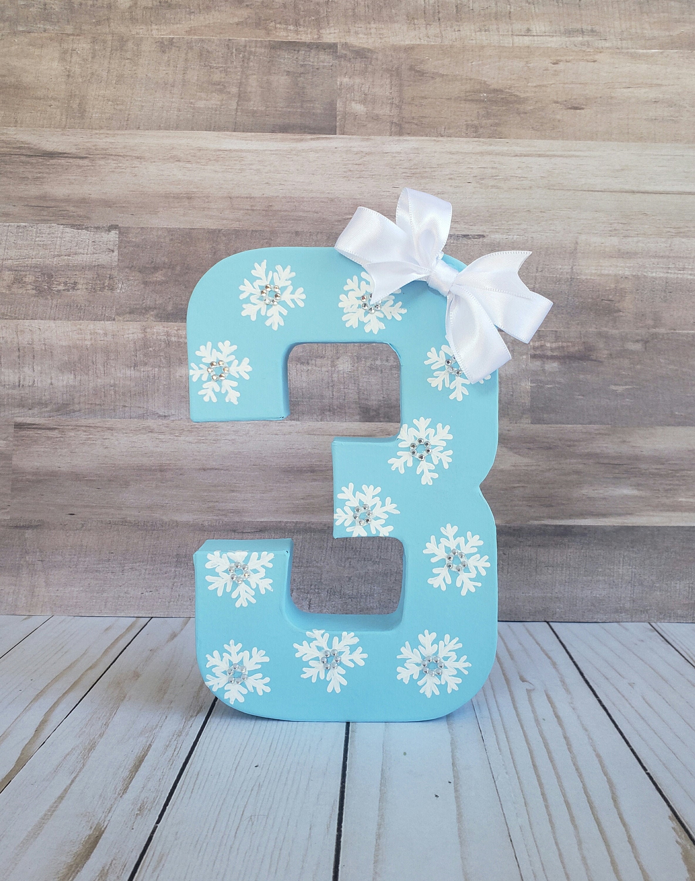 Frozen Inspired Paper Mache Number 8 Paper Mache Etsy