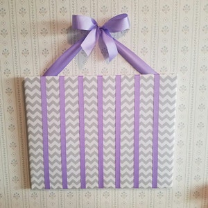Baby hair bow holder, hair bow holder, large hair bow board, 16x20&quot; bow holder, gray chevron, nursery decor, child bow holder, baby girl