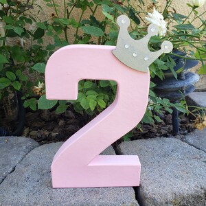 Paper mache numbers, age photo prop, photo prop, 8 paper mache numbers, birthday decor, first birthday, choose number, princess birthday image 5