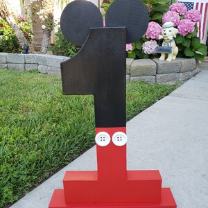 Mickey Mouse Inspired Paper Mache ONE Photo Prop, Age Photo Prop