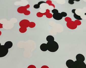 Mickey confetti, mickey party Co getting, card confetti, birthday decoration, baby shower, scrapbooking, 3/4" confetti, mickey birthday.