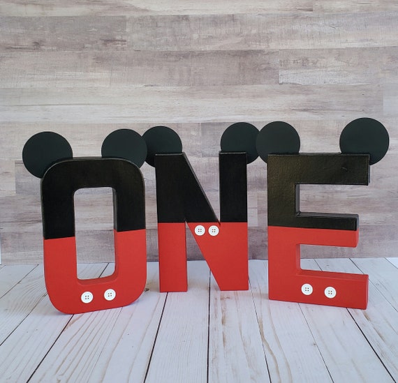 Mickey Mouse Inspired Paper Mache ONE Photo Prop, Age Photo Prop