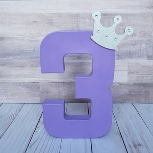 Paper mache numbers, age photo prop, photo prop, 8 paper mache numbers, birthday decor, first birthday, choose number, princess birthday image 6