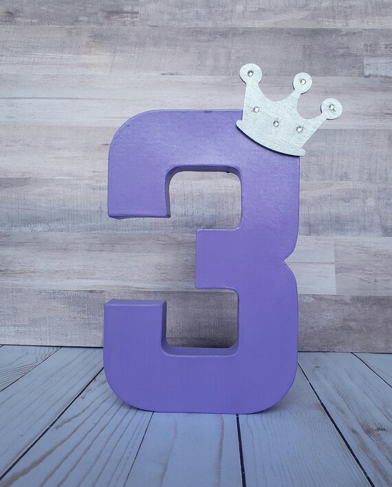 Paper Mache Numbers, Age Photo Prop, Photo Prop, 8 Paper Mache Numbers,  Birthday Decor, First Birthday, Choose Number, Princess Birthday 