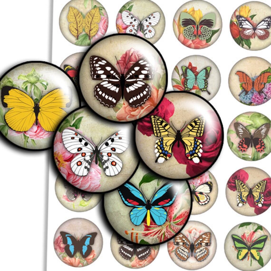 Butterfly Butterflies Sheet Printable Digital Collage Sheet - Etsy