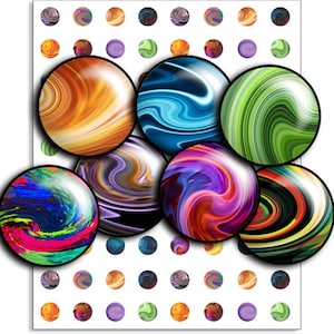 Marbles images Circles images for earrings - download digital collage sheet 20mm 18mm 16mm 12mm Circle image cufflink rounds td254P