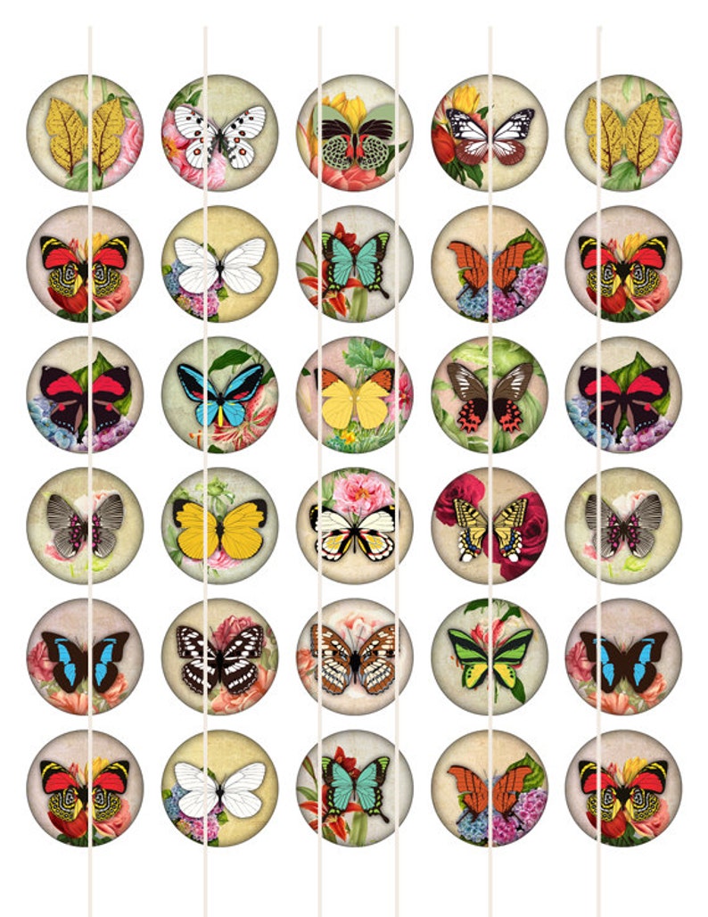Butterfly Butterflies Sheet Printable Digital Collage Sheet - Etsy