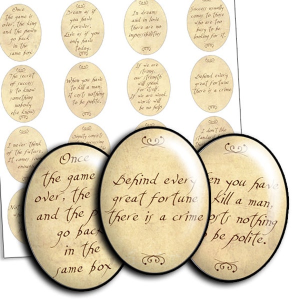 Inspirational Words and Sayings, Digital collage sheet - 30x40mm ovals - Printable oval Images Words Glass & Resin, Images pendant - OV44