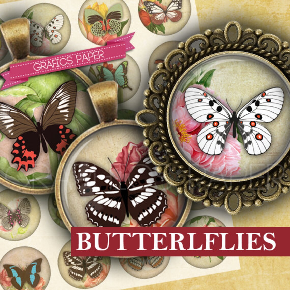 Butterfly Butterflies Sheet Printable Digital Collage Sheet - Etsy