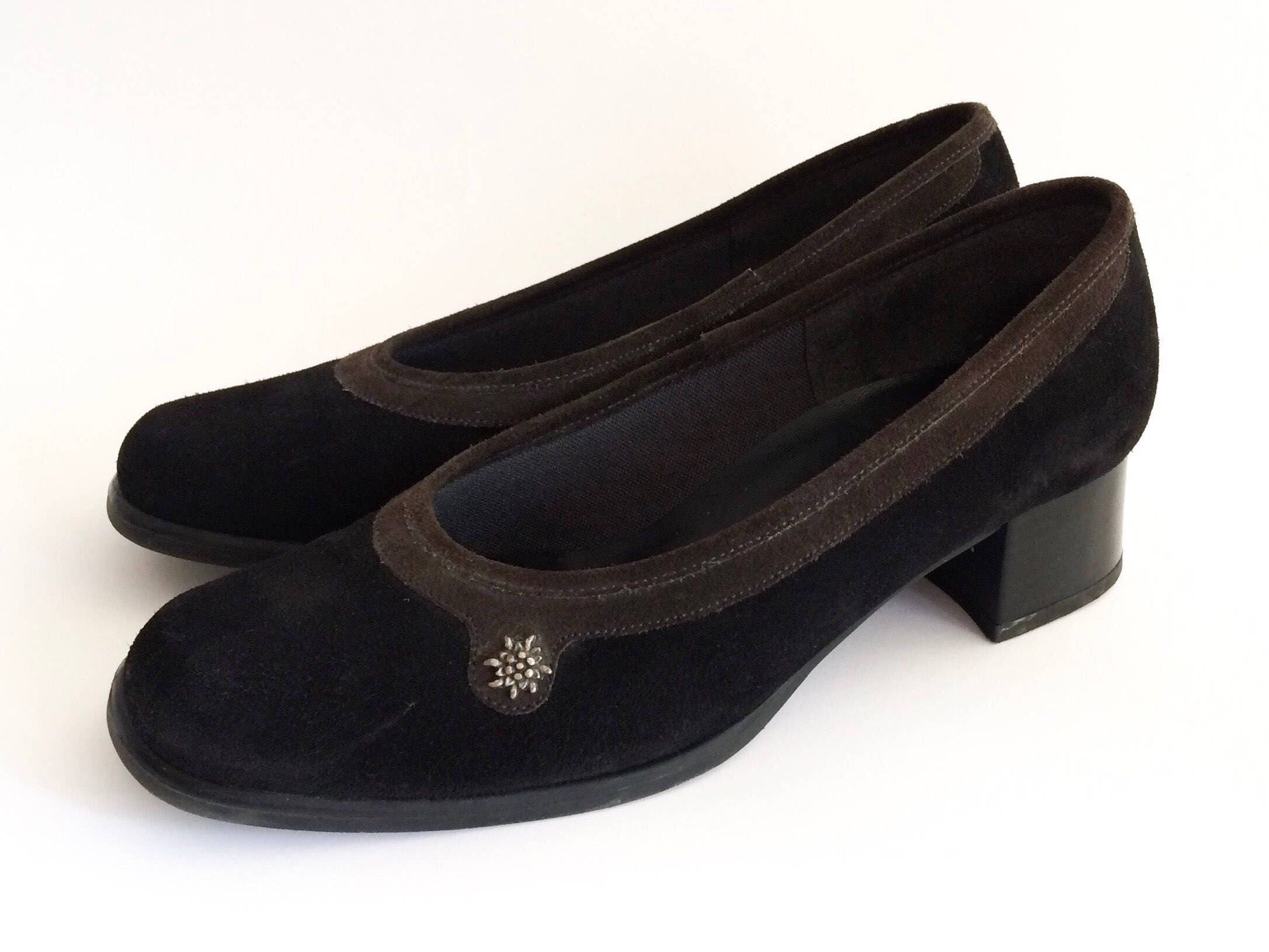 Genbruge universitetsstuderende Tegne Suede Leather Shoes Dirndl Shoes Shammy Vintage German | Etsy