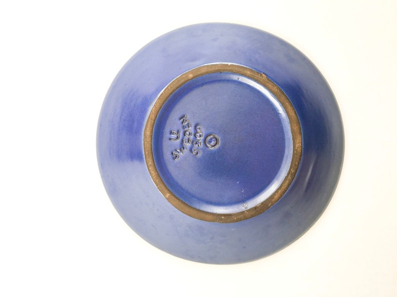 earthenware 1960s grey bowl Upsala Ekeby bowl 60s 50s vintage clay bowl retro bowl Swedish blue bowl mid century Scandinavian vintage