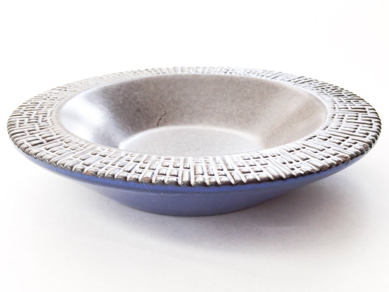 earthenware 1960s grey bowl Upsala Ekeby bowl 60s 50s vintage clay bowl retro bowl Swedish blue bowl mid century Scandinavian vintage