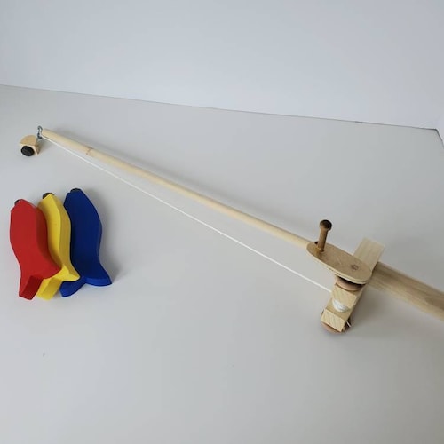 Wooden Toy Fishing Pole Etsy