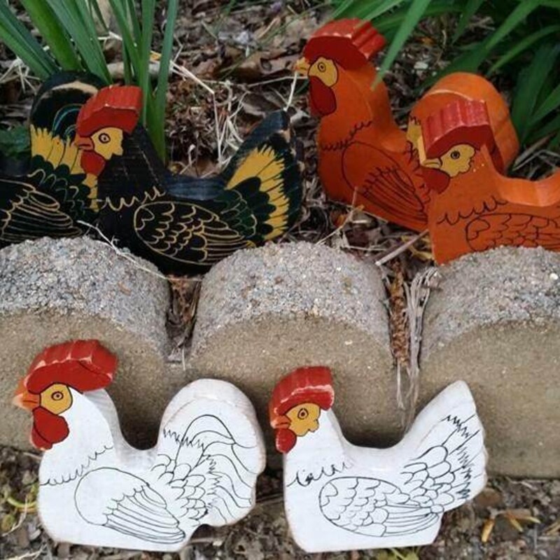 Rooster and Hen Set - Etsy - Rooster And Duck Layer Hen Replacement Birds