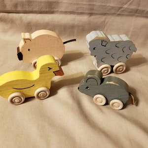 Animal on wheels Set of 4