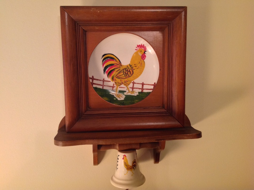 Vintage Rooster Dinner Bell/plate Kitchen Decoration Etsy
