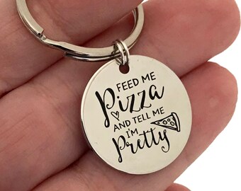 Feed me pizza and tell me I'm pretty, gifts under 5, funny gifts, gifts for her, best friends gift, sister gift, stocking stuffers