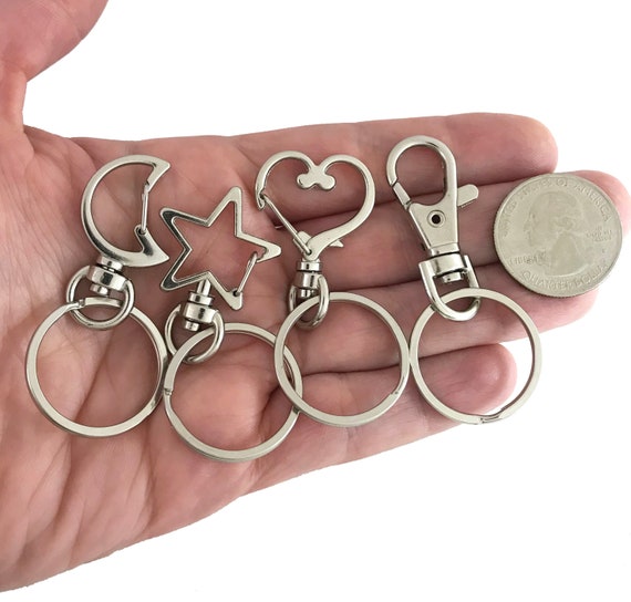 10pc Keychains With Clips, Bulk Key Rings With Clips, Key Ring With Swivel  Clasp, Custom Keyrings, Custom Key Rings, Bulk Wholesale Keyrings 