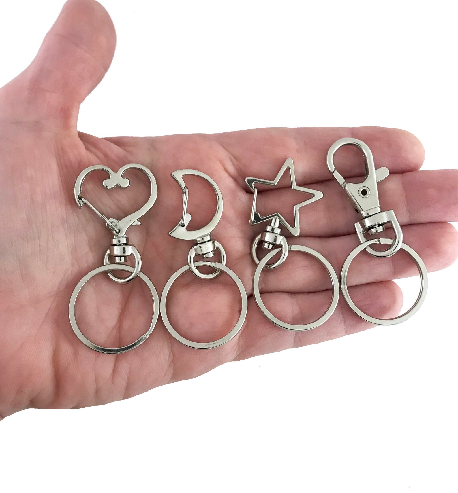 10pc Keychains With Clips Bulk Key Rings With Clips Key Ring Etsy