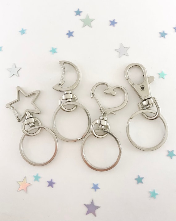 Key ring and clip 30 mm key ring with hook custom keychain Etsy