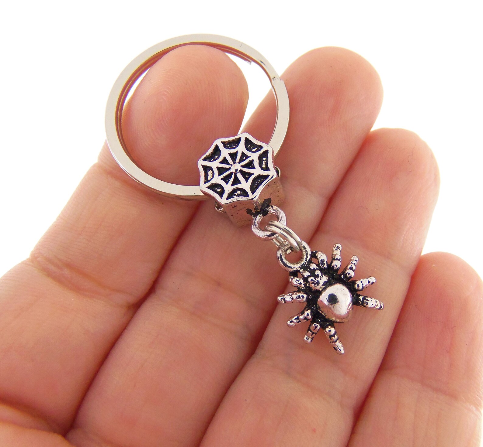 Spider keychain spider key fob Halloween gift Halloween Etsy