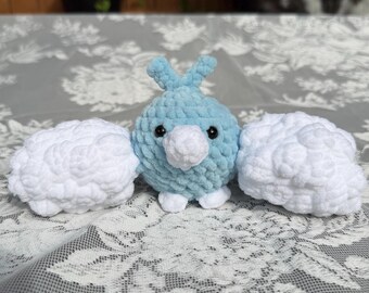 Little Cloud Bird - Handmade Crochet Swablu Inspired Plushie