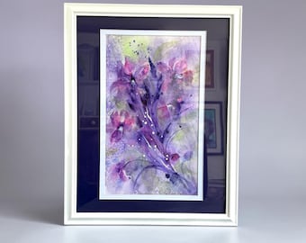 Original Watercolour Painting: Whispered Bouquet Framed Art by Rose