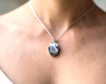 Russian Charoite 925 Silver Crystal Pendant – Goddess Womb Stone • Sacred Feminine Talisman.