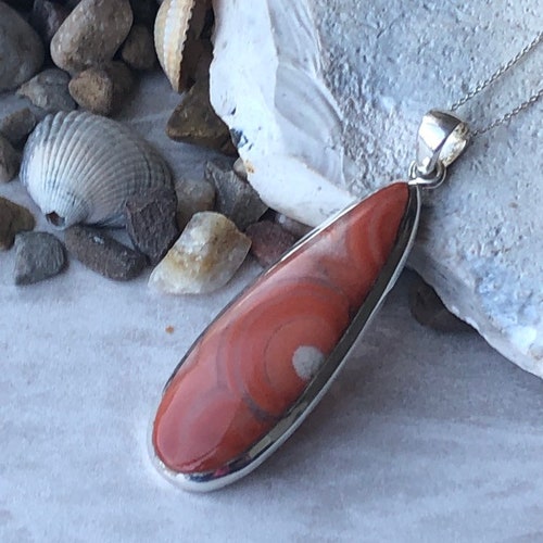 Dulcote Agate outlet (Wells Somerset UK) 925 Sterling Silver Pendant