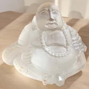 Quartz Crystal Buddha Figurine for Peace and Meditation.~ &quot;The master healer&quot;