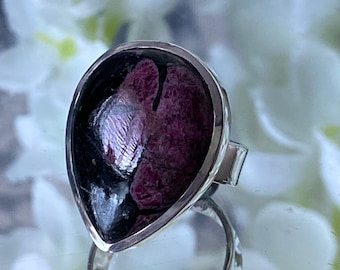 Fabulous Eudialyte 925 Sterling Silver Statement Ring