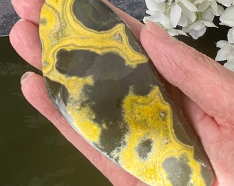 Indonesian Bumblebee Polished Jasper Crystal Freeform Specimen.