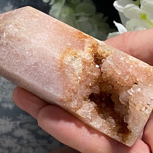 Rare Pink Amethyst Crystal Druzy Obelisk Healing Point Tower (Patagonia Argentina)- &quot;Connecting to the divine with soul & heart&quot;.