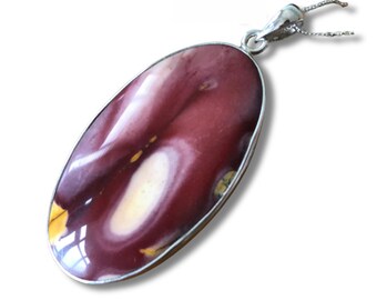 Australian Mookaite Jasper 925 Sterling Silver Pendant "For Confidence & Intuition".