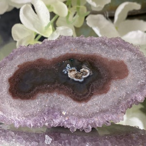 Amethyst Crystal Stalactite Slice Rare specimen (Uruguay)-&quot;Bringing Peace, Healing & Calm&quot;.