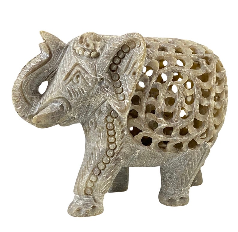 Mummy Elephant With Baby in Tummy Fertility Symbolic Carving Etsy