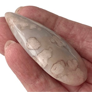 Crystal Flower Agate Large Tear Drop Jewellery making Cabochon image 2