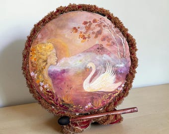 Avalon Mist 20” Shaman Drum with Original Artwork by Rose Best