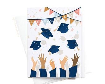 Congrats Graduation Caps Greeting Card – GRT0185