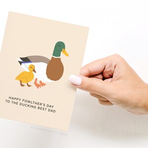 Happy Fowlthers Day Mallard Duck Greeting Card GRT0439 image 3
