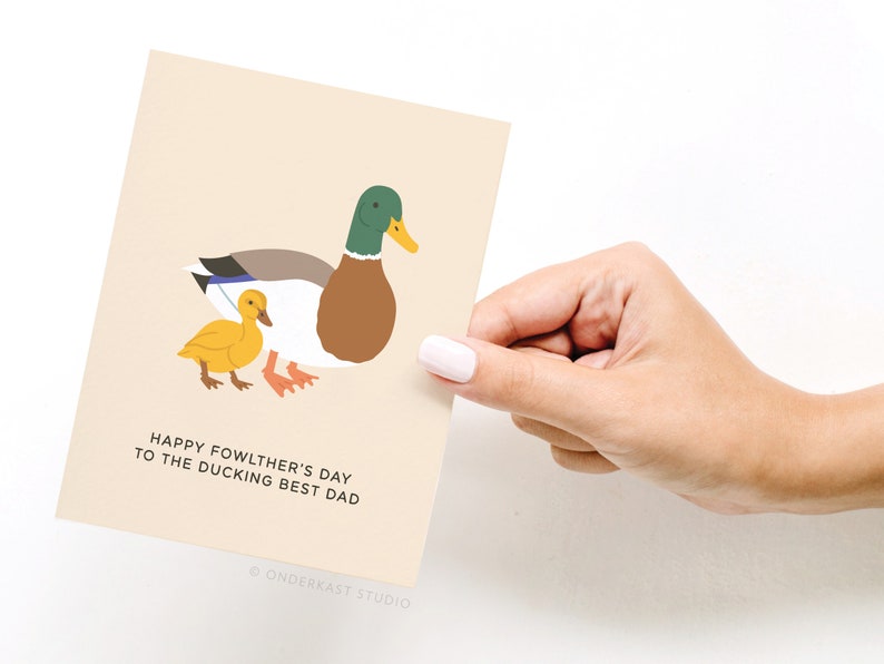 Happy Fowlthers Day Mallard Duck Greeting Card GRT0439 image 3