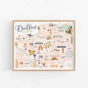 Dallas Map Art Print 8x10" or 11x14" – ART0002