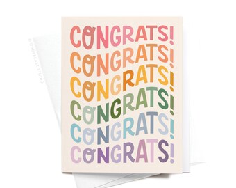 Congrats Wonky Type Greeting Card – GRT0480