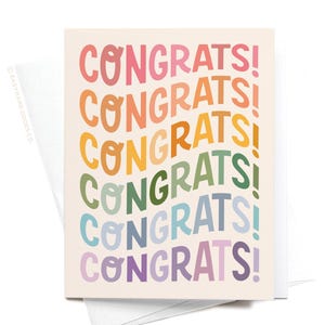Congrats Wonky Type Greeting Card – GRT0480