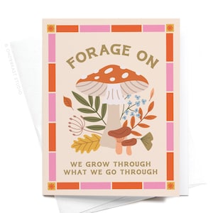 Carte de voeux « Fourrage sur champignon » – GRT0486