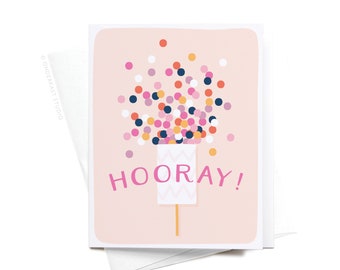 Hooray! Confetti Popper Greeting Card – GRT0170