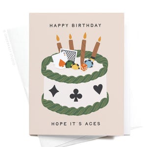 Carte de voeux d'anniversaire Aces Poker – GRT0484