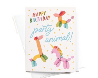 Happy Birthday Party Animal Greeting Card – GRT0526