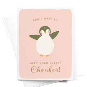 J'ai hâte de rencontrer votre petit chonker pour carte de vœux – GRT0419